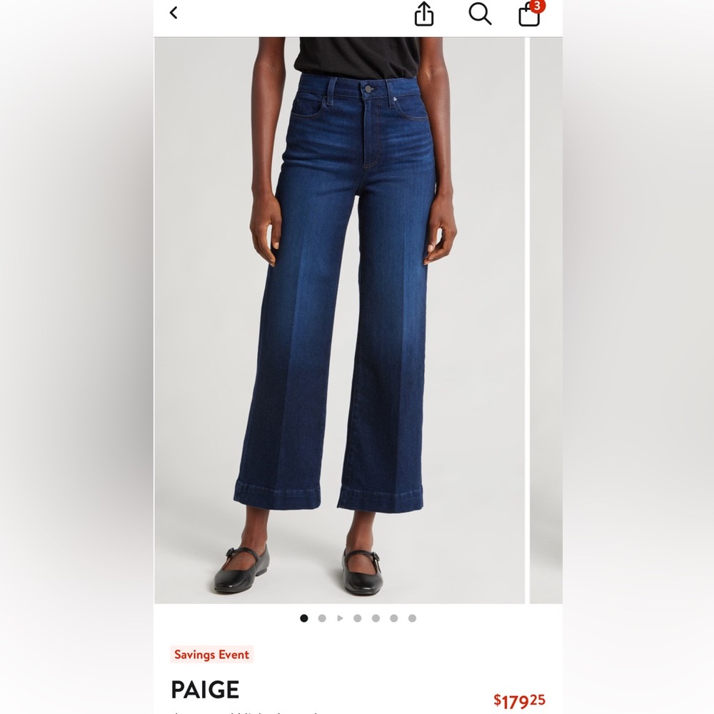 Paige Anessa Wide Leg Jeans